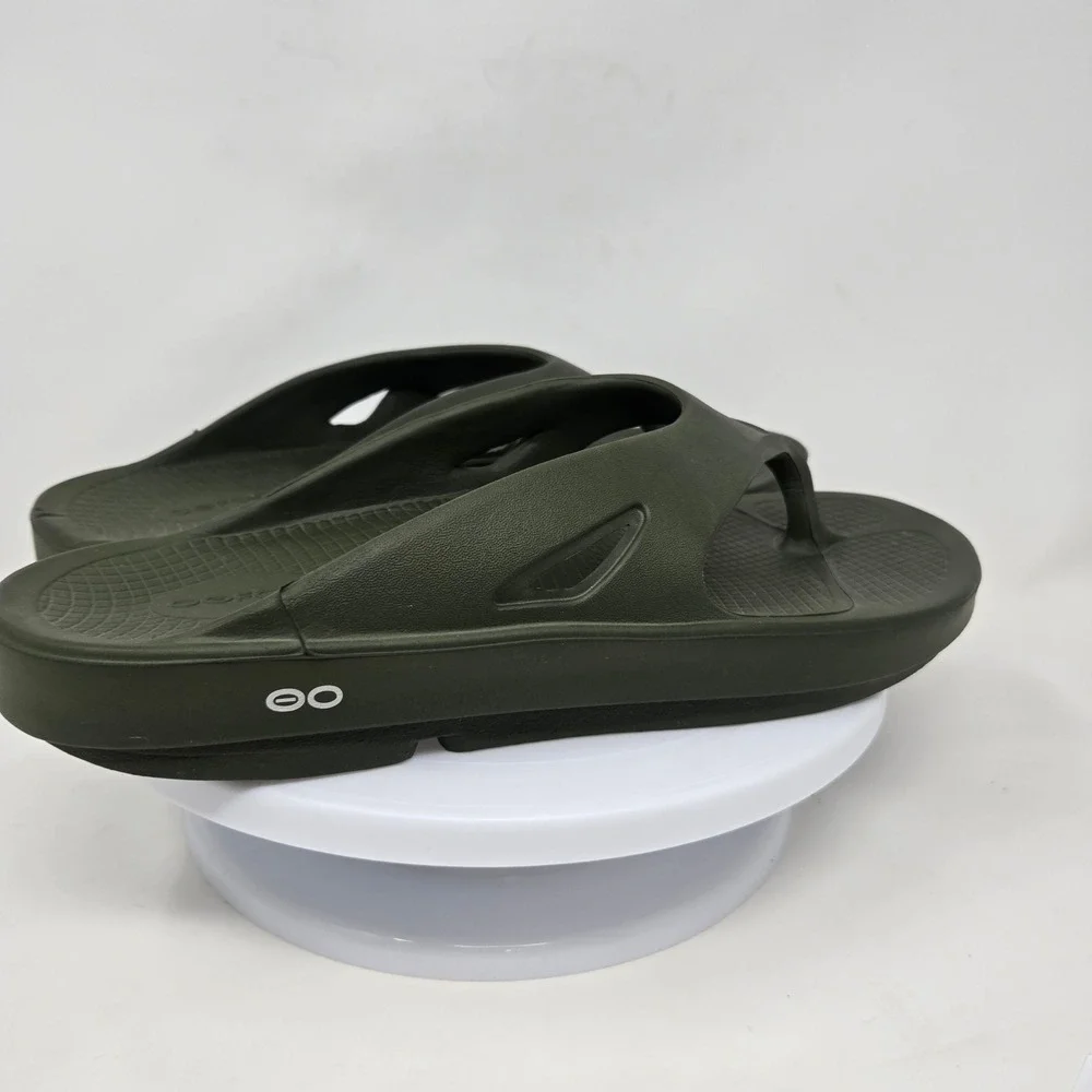 OOFOS OOriginal Recovery Sandals Forest Green Mens 13 Womens 15 Flip Flops 1100